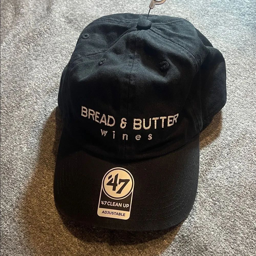 Bread & butter, wines 47 Black Adjustable Cap with Embroidery